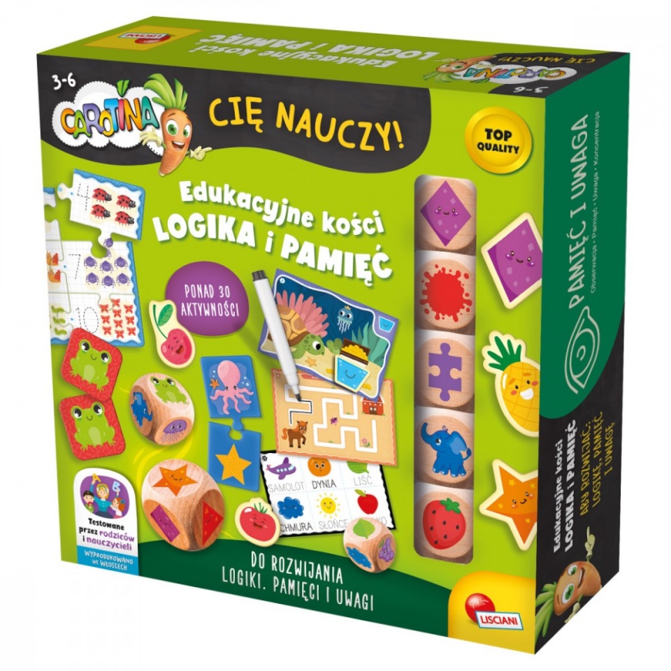 Lisciani Carotina Educational Dice - Logic and memory