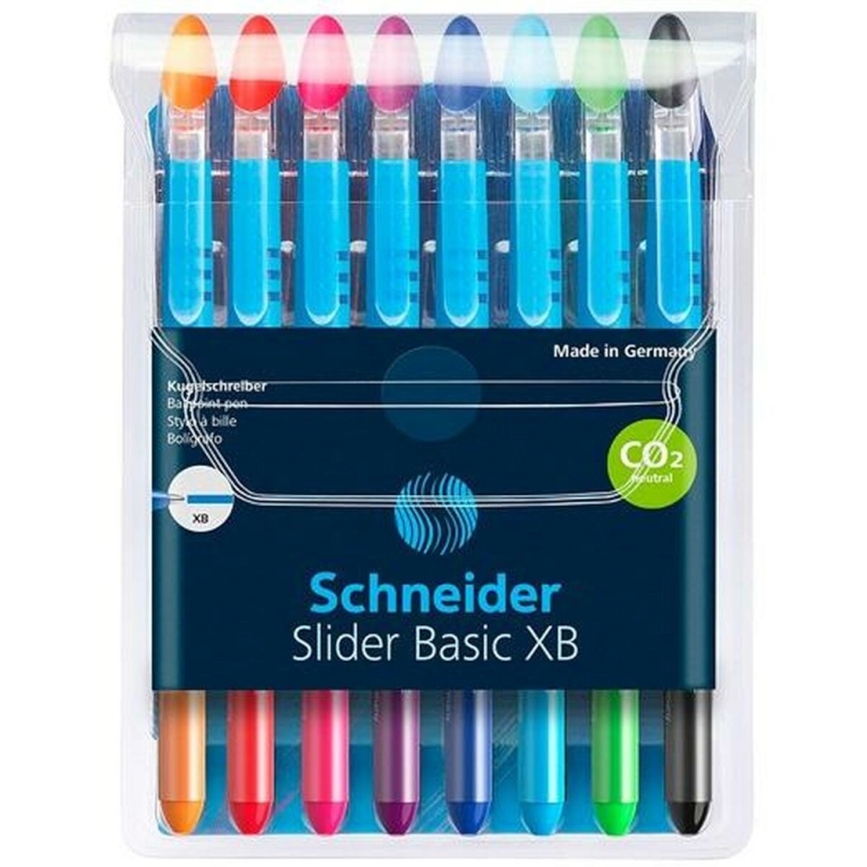 Schneider Biro pastapliiatsite komplekt Slider Basic XB Mitmevärviline 8 Tükid, osad