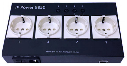 AVIOSYS IP POWER 9850 puldiga võrguseade nelja pistikupesaga