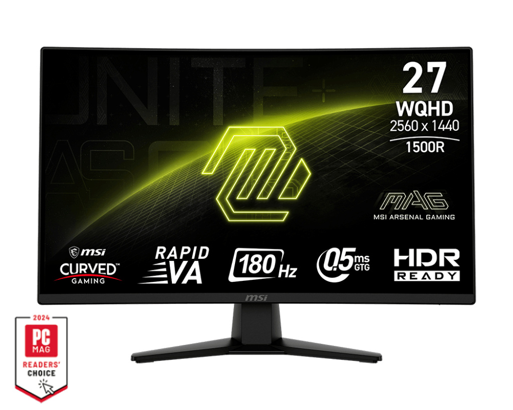 MSI monitor MAG 274CQF - 27" | Rapid VA 1500R | QHD | 0.5ms | 180Hz