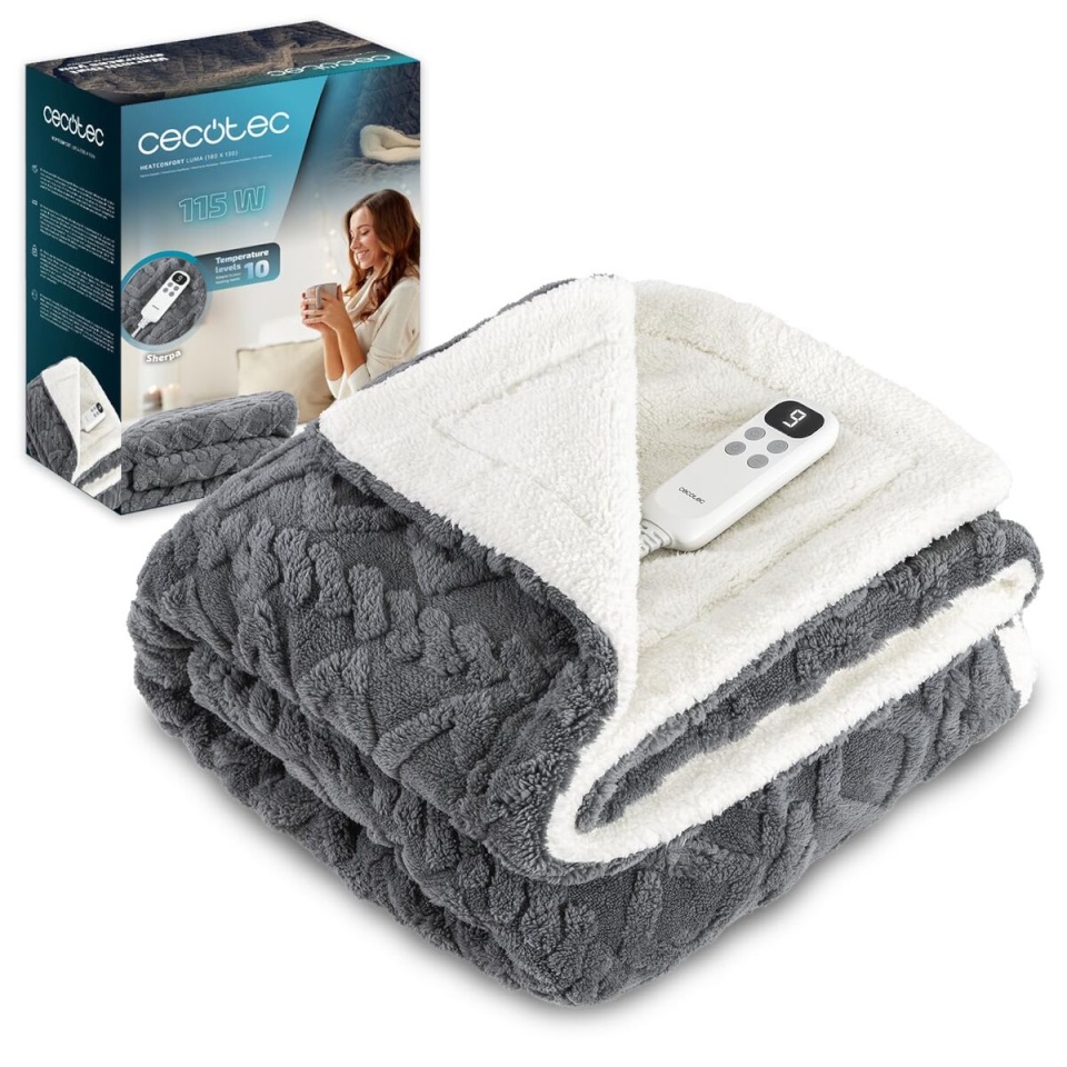 Cecotec Elektriline Tekikate HeatConfort Luma 180x130cm 115W hall, 10 taset, auto-off