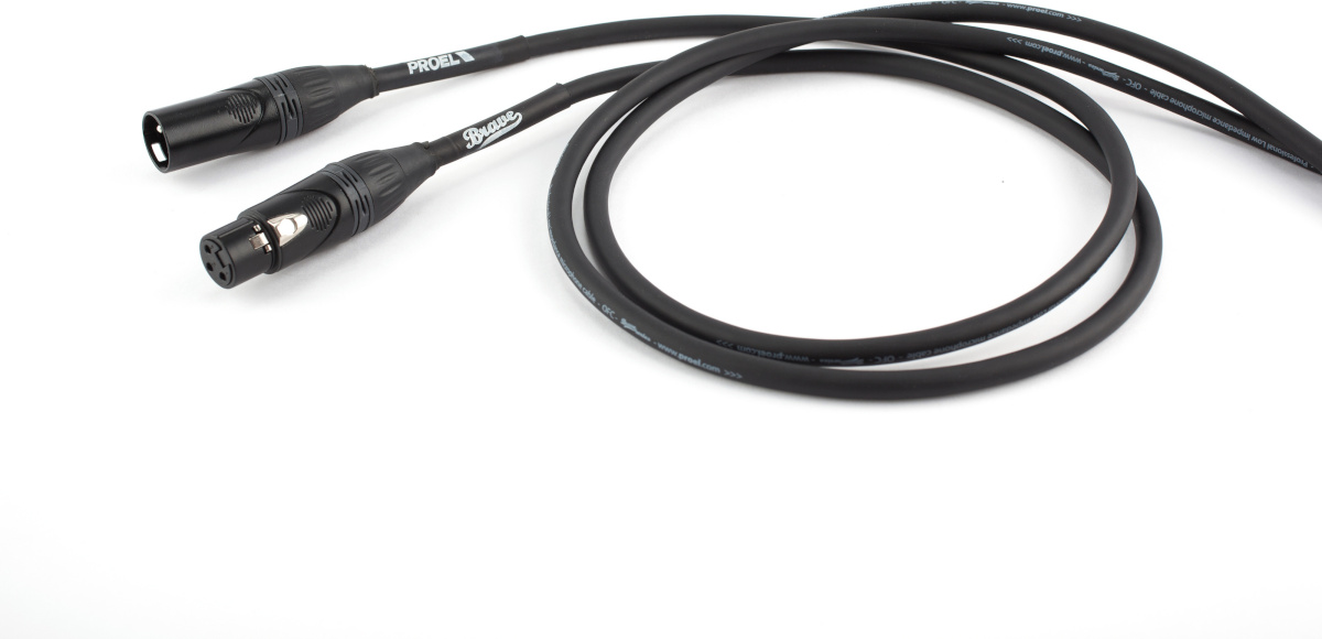 Proel mikrofonikaabel 6m, must