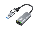 Level One Adapter USB-C + USB-A -> RJ45 10/100/1000/2500 gr
