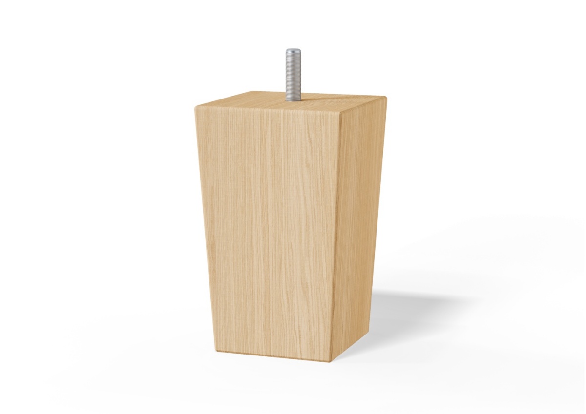 Sleepwell koonus puitjalad keermega, naturaalne kask, 12cm kõrgusega (BLUE, RED ja BLACK sarjale), 4tk