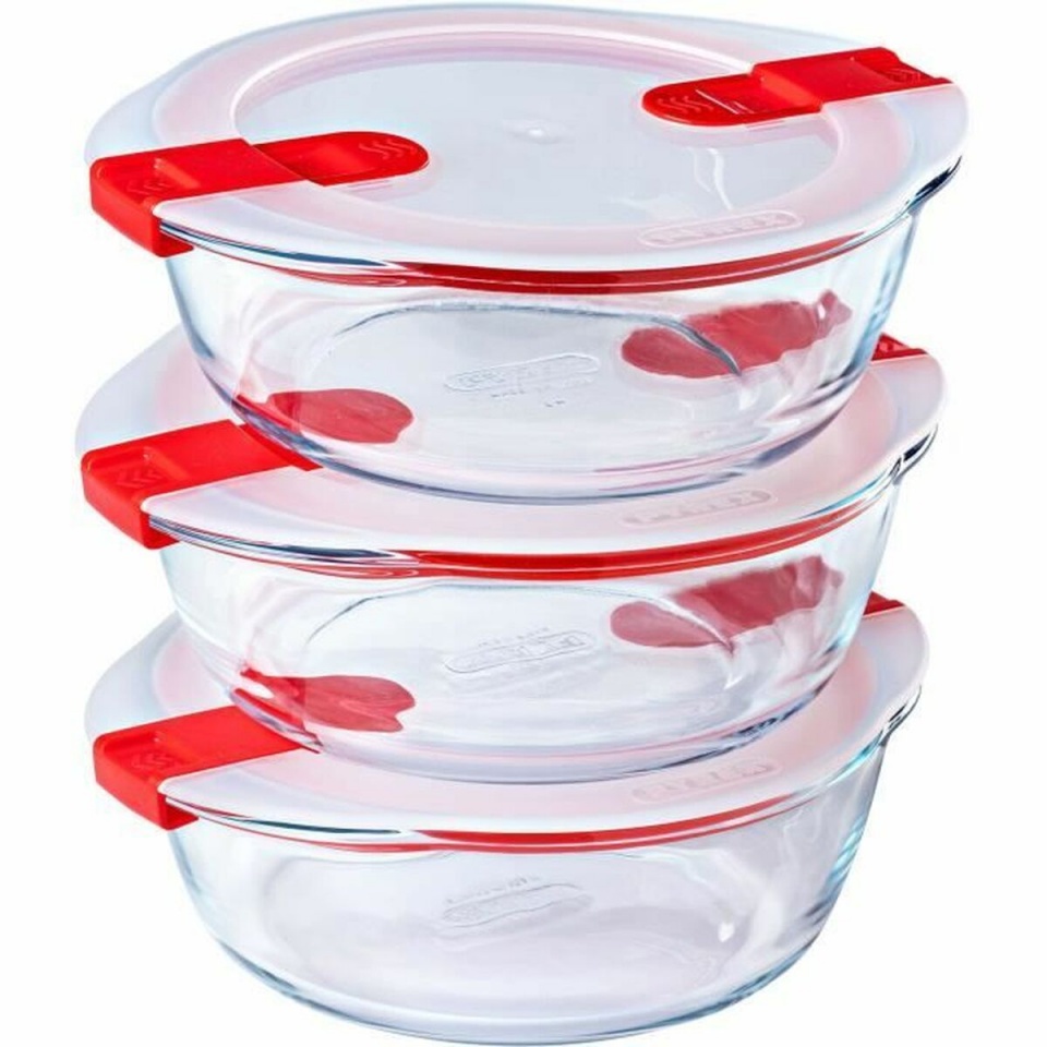 Pyrex Toidu säilitusksrp Cook & Heat 1,1 L läbipaistev 3tk