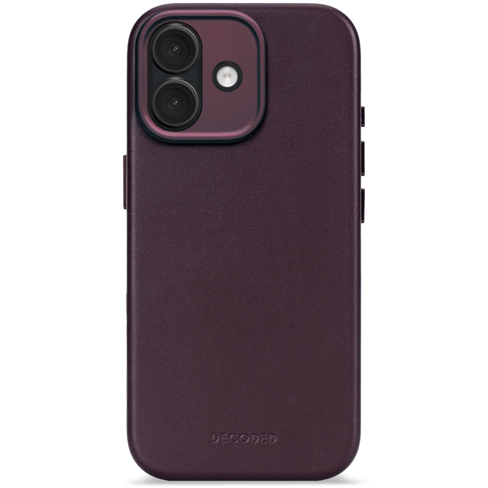 Decoded kaitsekest Leather Backcover iPhone 17 Dark Ruby