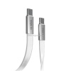 SBS laadimiskaabel USB-C/USB-C, 60W, 1m, Flat Connector, valge