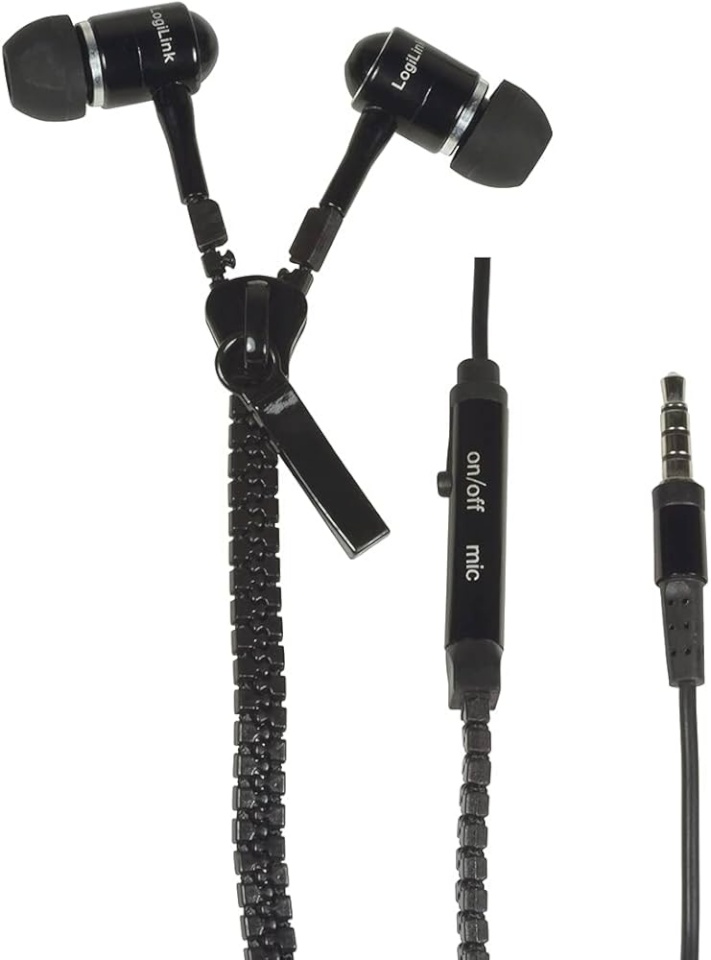 Logilink kõrvaklapid mikrofoniga In-Ear Headphone with Microphone Zipper HS0021