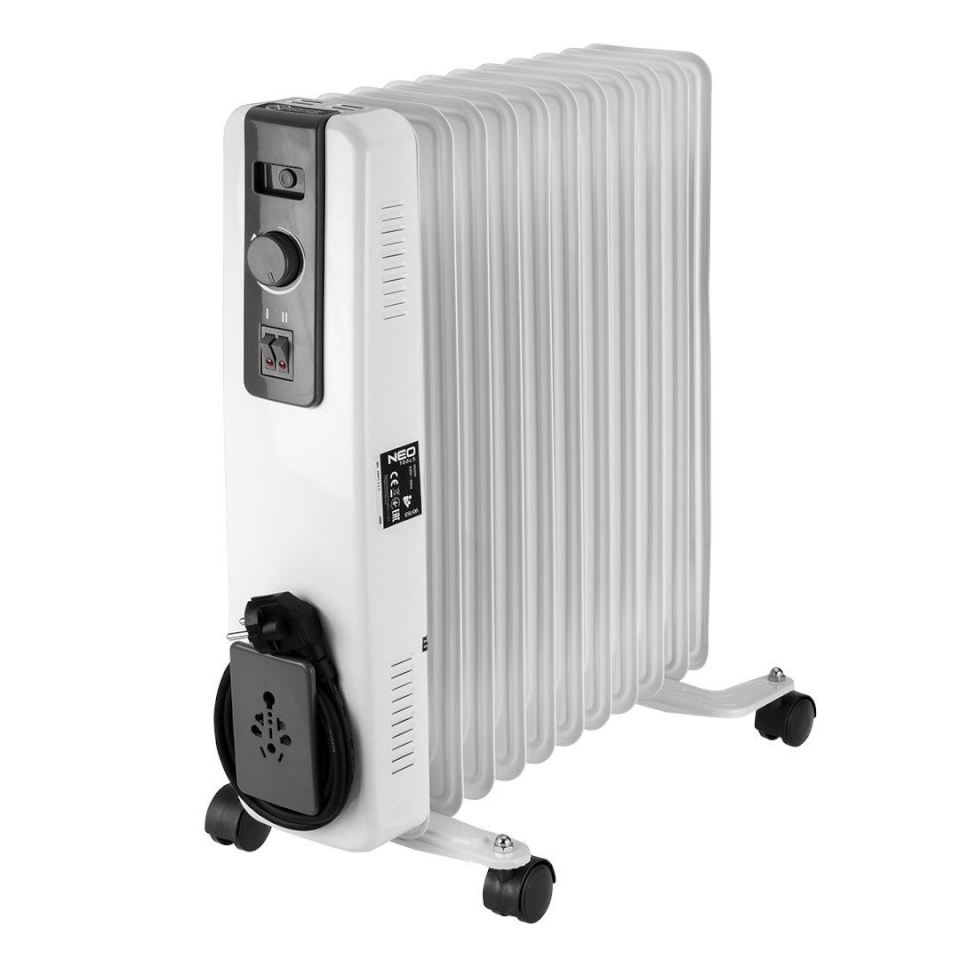 Neo Tools õliradiaator Oil-Filled Radiator NEO TOOLS 2500 W, 11 Fins, valge