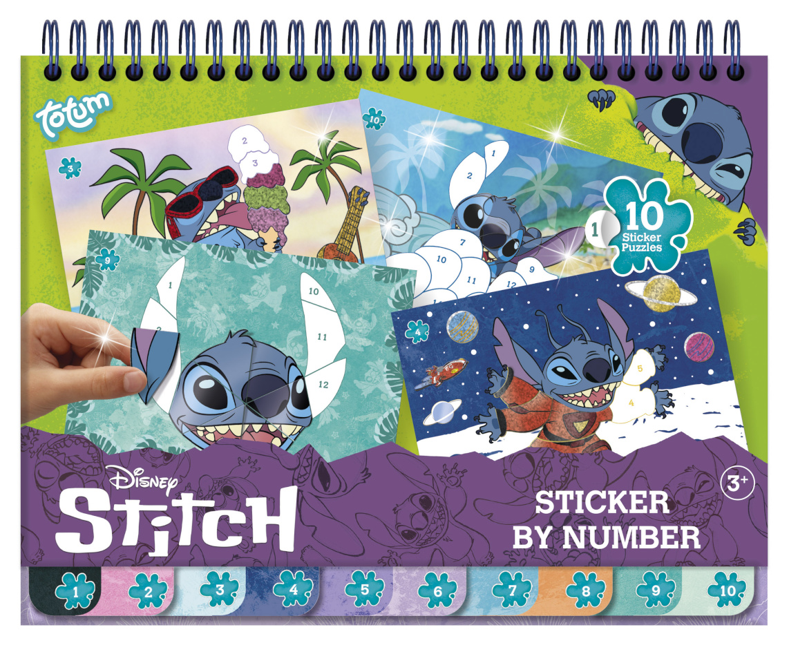 Totum Disney STITCH loominguline komplekt Sticker by number pad, 700123