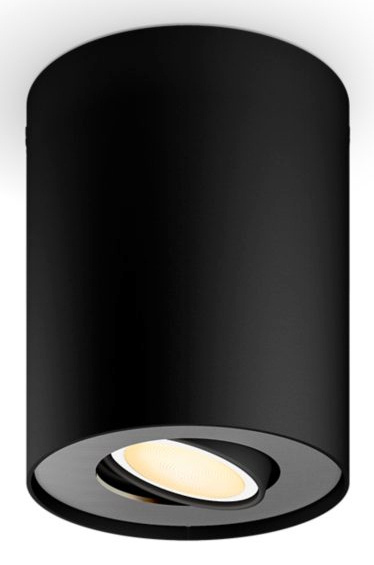 Philips Hue White Ambiance Pillar nutikas potivalgusti, must, 1 x 4,2 W, GU10