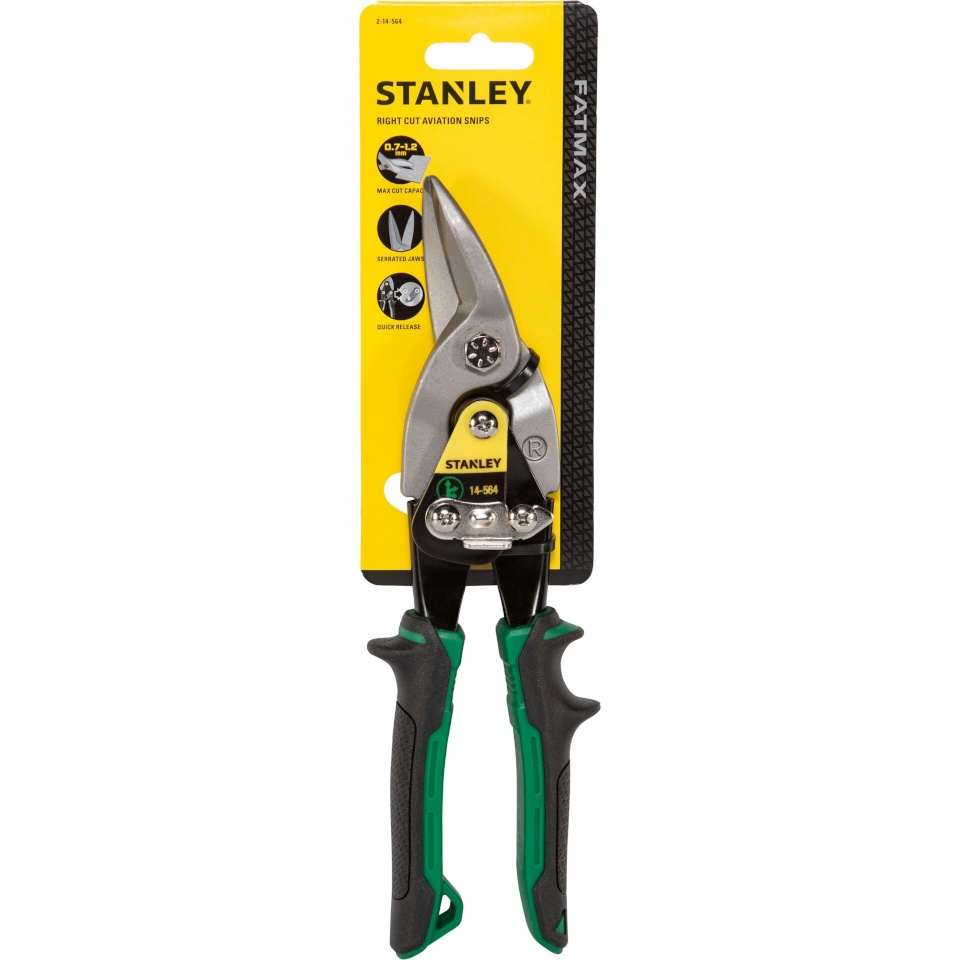 Stanley MaxSteel Right Cut Aviation Snips 250mm
