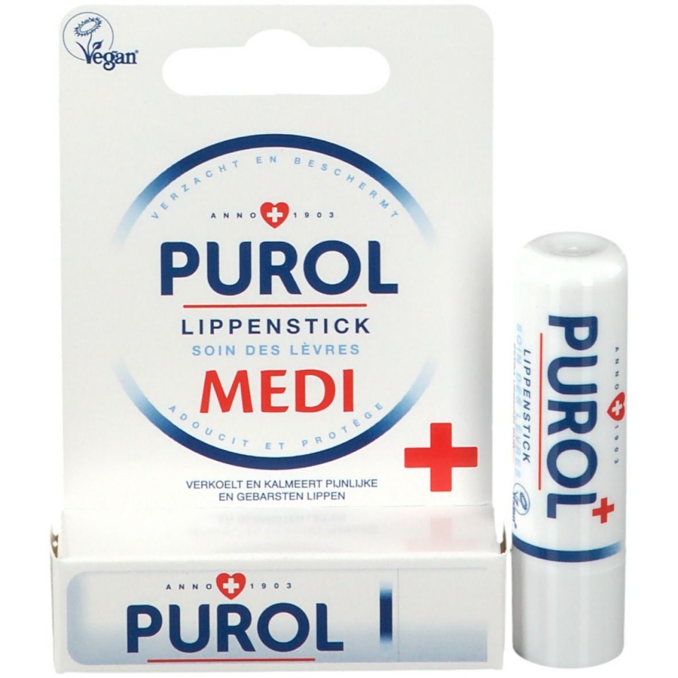Purol huulepalsam Lipstick Medi 4,8g, unisex