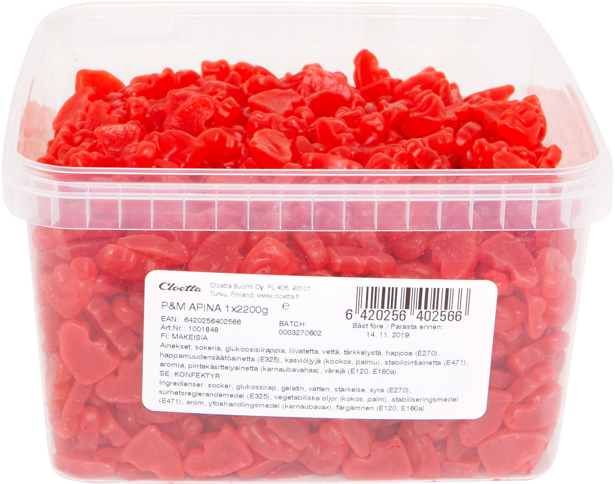 Cloetta lahtised kommid Malaco Apina, 2kg