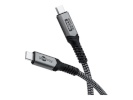 Goobay USB-C™ Cable with Textile Sheath, USB4™, 240 W, 40 Gbit/s, Power Delivery, 1 m, must, hall