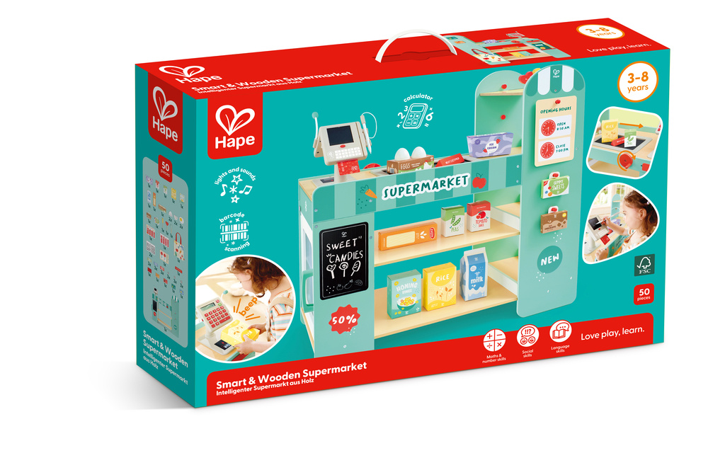 Hape puidust supermarket, E3233A