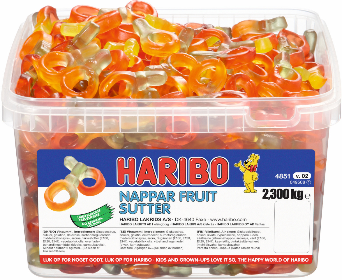 Haribo lahtised kommid Puuviljalutt, 2,3kg