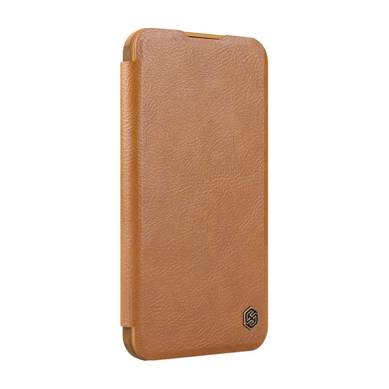 Nillkin kaitsekest Etui Qin Prop Leather iPhone 16 (brązowy)