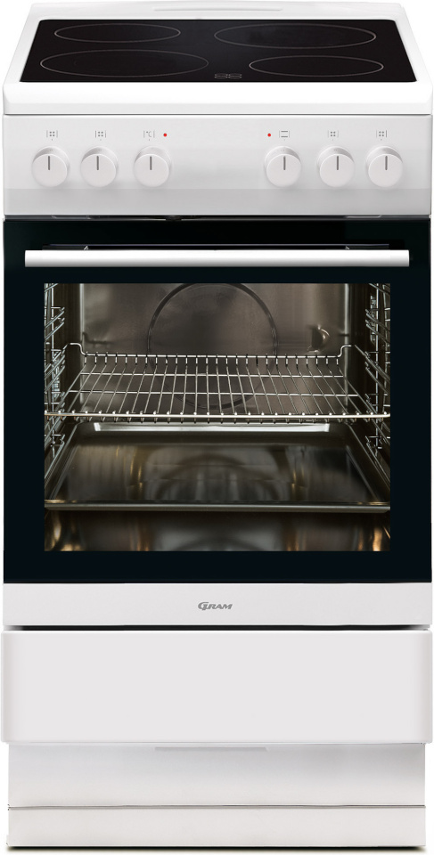 Gram keraamiline pliit EK 3500-01, valge