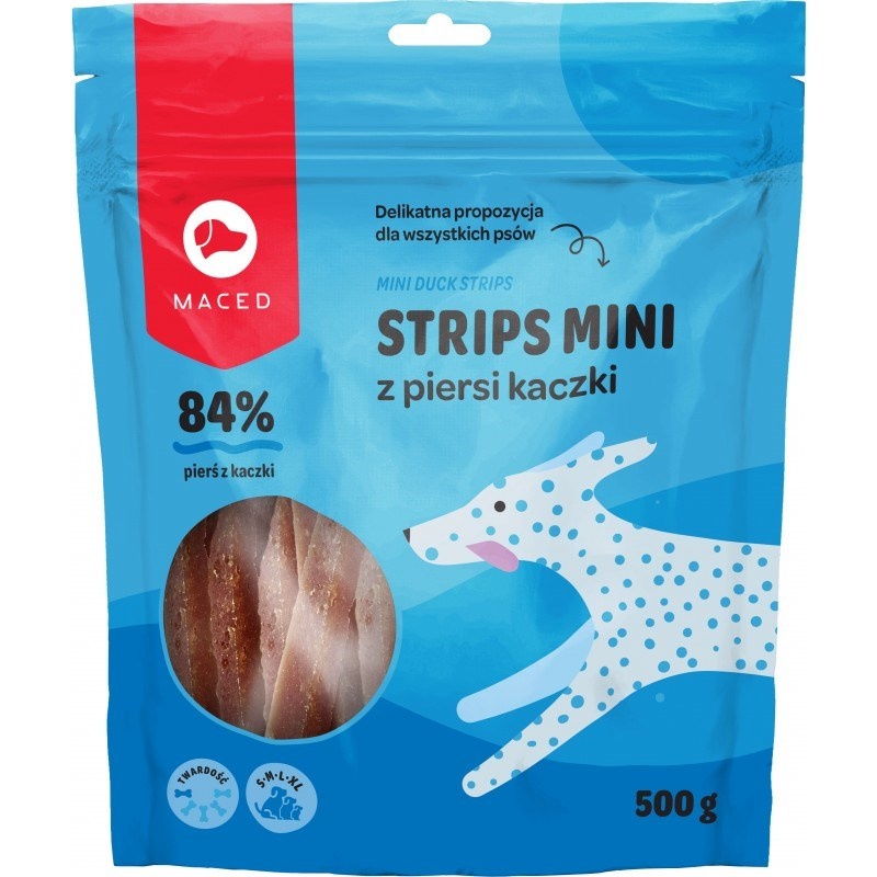 Maced maius koerale Mini Ducks Strips, 500g