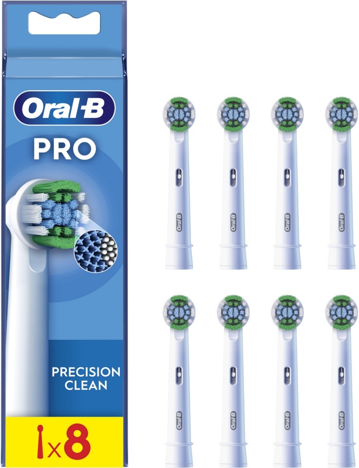 Braun lisaharjad EB20-8 Oral-B Precision Clean Pro Electric Toothbrush Attachments, 8tk, valge