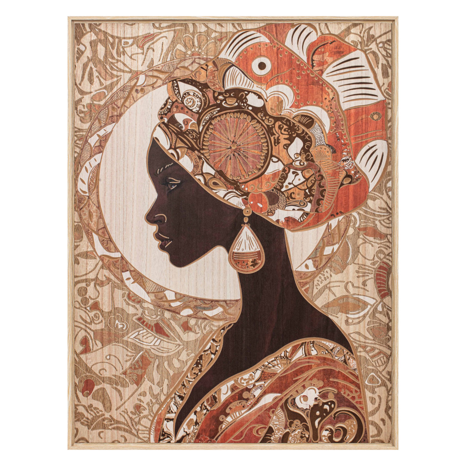 H4Y seinapilt puidust 60x80cm, naine-2