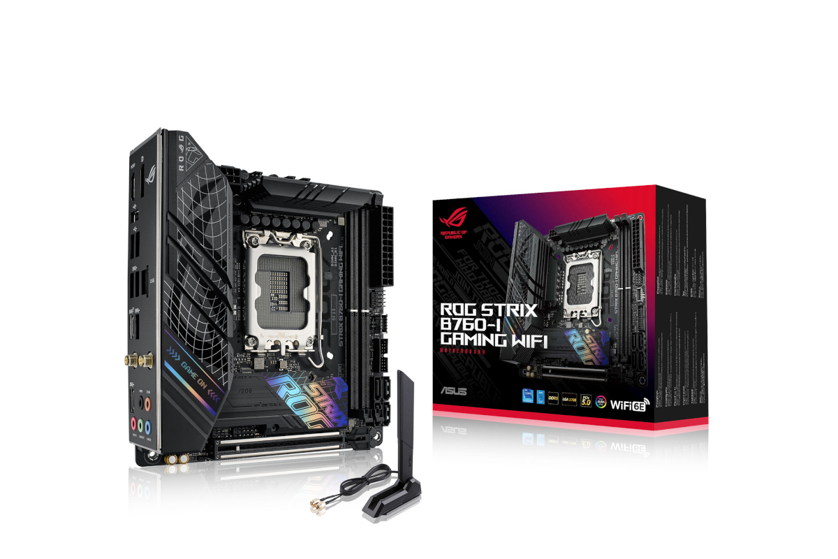 ASUS emaplaat ROG STRIX B760-I GAMING WIFI Intel LGA1700 DDR5 Mini-ITX, 90MB1D90-M0EAY0