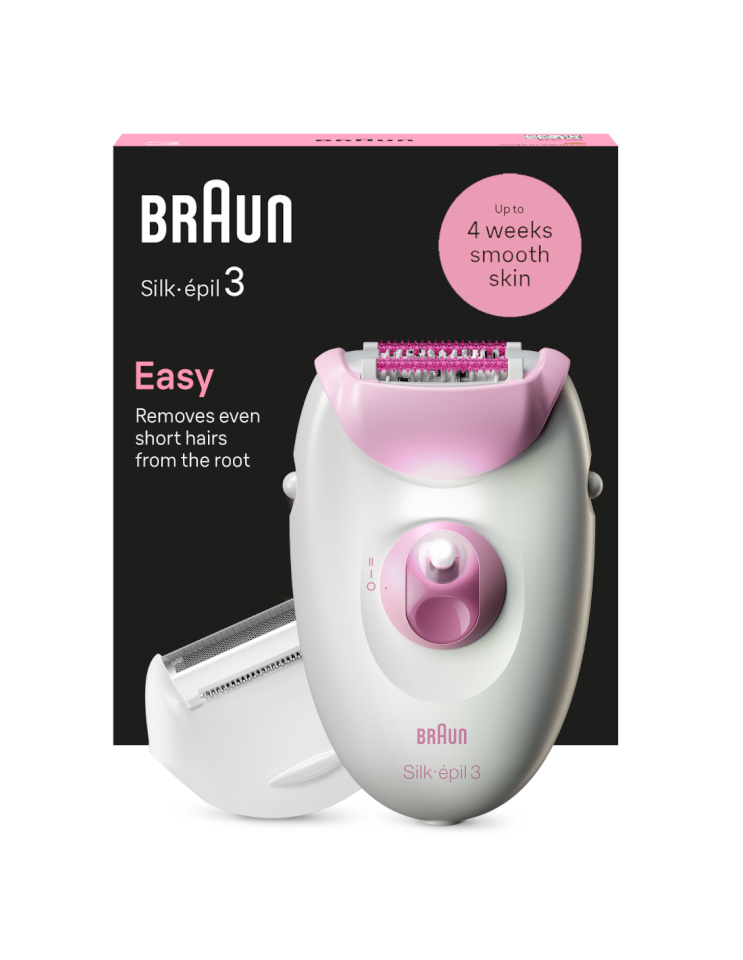 Braun epilaator SE3-031 Silk•épil 3 Epilator, valge/roosa