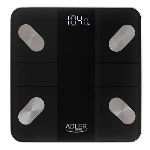 Adler vannitoakaal AD 8186b Smart Bathroom Scale, must