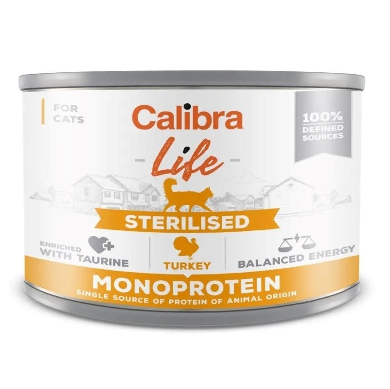 Calibra kassitoit Cat Life Sterilised Turkey, 200g