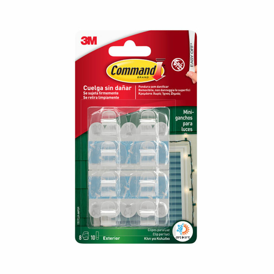 3M Konks riputamiseks läbipaistev Plastmass (8tk)