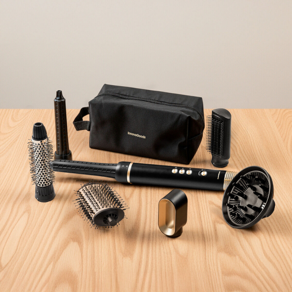 InnovaGoods Iooniline Multifunktsionaalne Õhukuivati ja Vormimishari Coanda Tehnoloogiaga ja 7 Lisatarvikuga Wavify