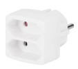 Fuj:tech toitepistikuga jaotur 2-Piece Power Outlet Splitter, valge