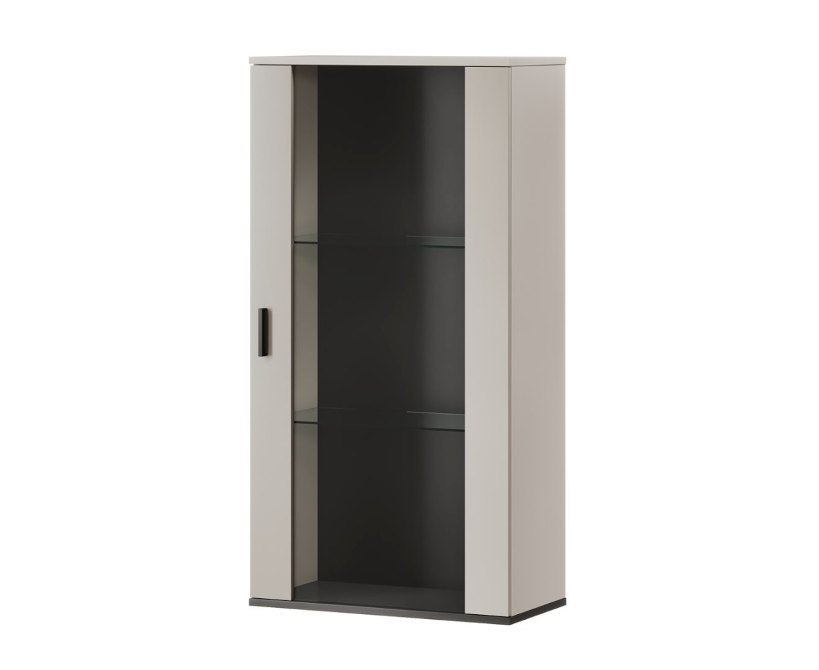 Cama Meble vitriinkapp S2 SOHO wall cabinet 60x29x112 cashmere + must