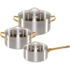 GreenPan Padova Reserve 3-Piece Saucepan Set Stainless Steel