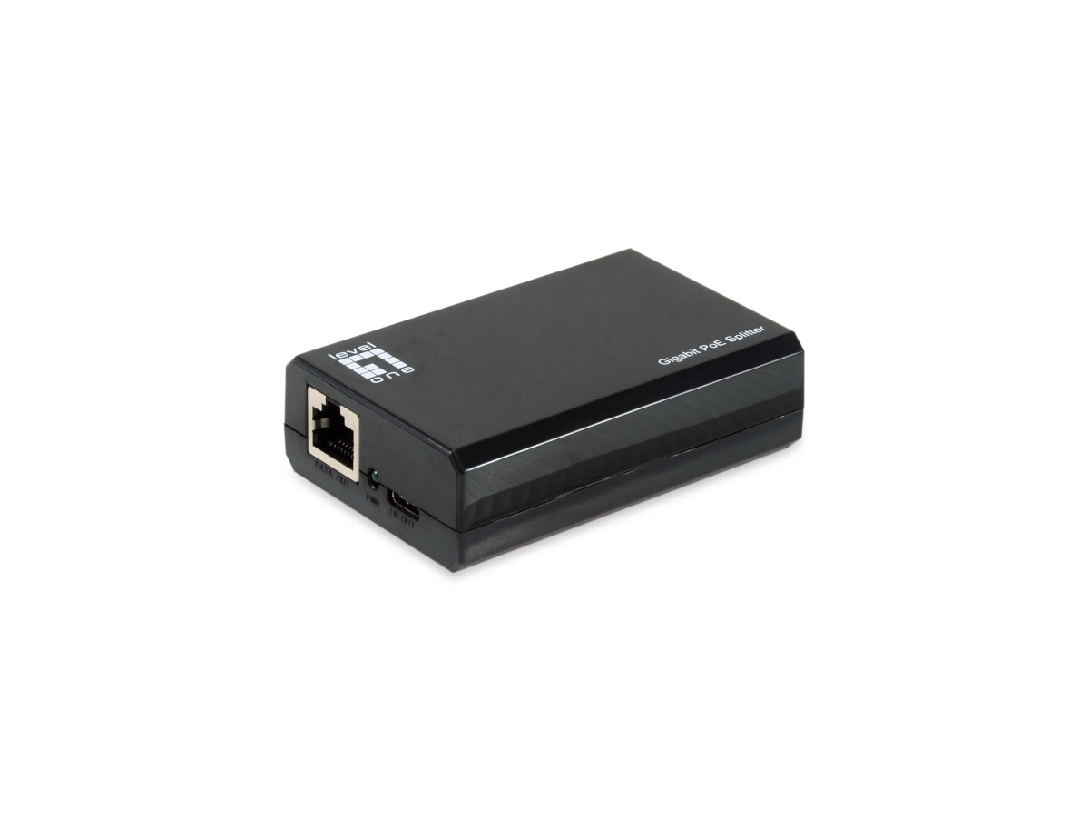 Level One 1x Gigabit POS-5001 USB-C PD 3.0 Splitter 50W PoE