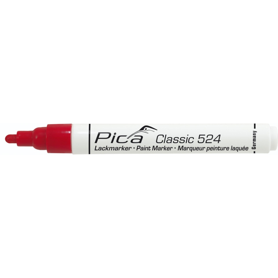 Pica marker Classic Industrial Paint Marker, 2-4mm bullet tip, punane