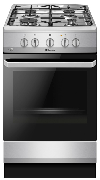 Hansa gaasipliit FCGX5202092 Gas Cooker with Gas Oven, 50cm, roostevaba teras