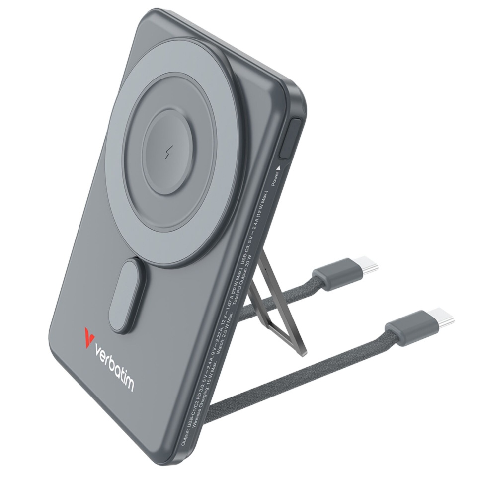 Verbatim akupank Charge´n´Go 2C 5000mAh magn. PB hall inkl.2 Kabel 32251