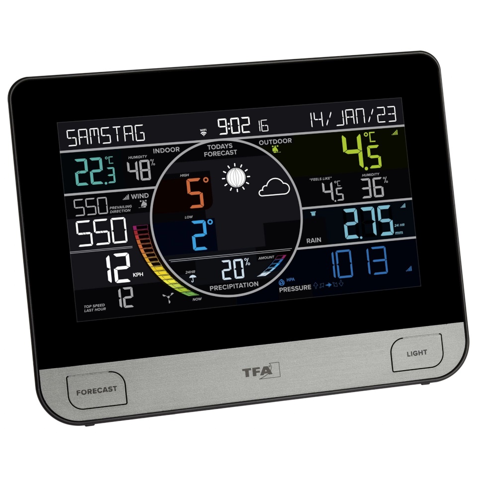 TFA termomeeter 35.8003 View Pro Wireless Weather Station with WLAN, must