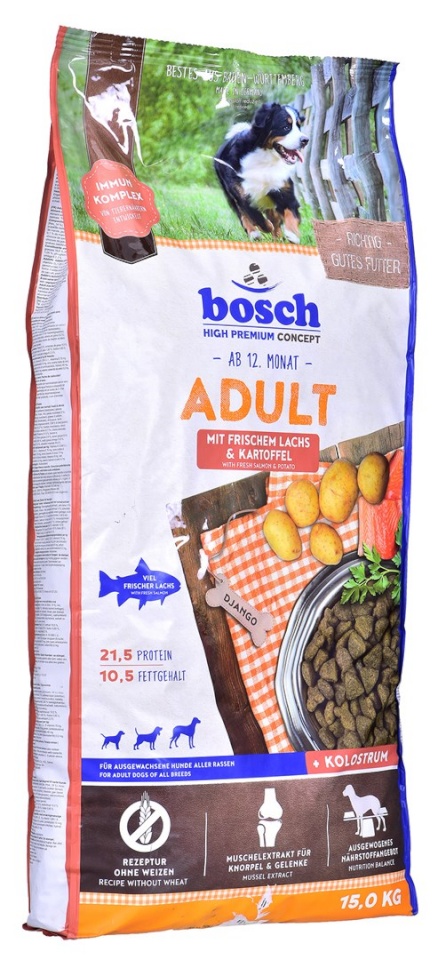 Bosch kuivtoit koerale 09030 Adult Salmon and Potato, 15kg