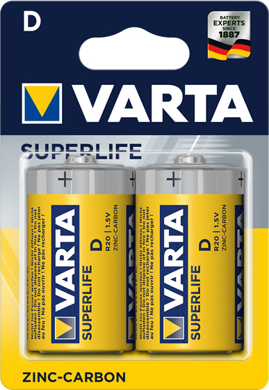 Varta patarei R20 D household battery Zinc-carbon