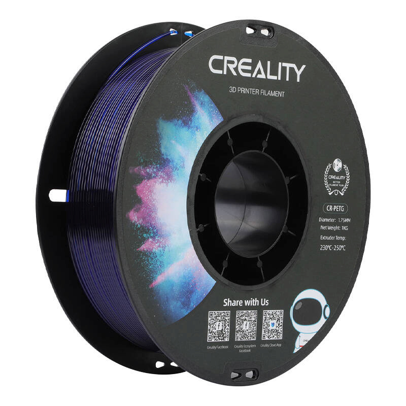 Creality 3D-printeri niit CR-PETG Filament (läbipaistev sinine)