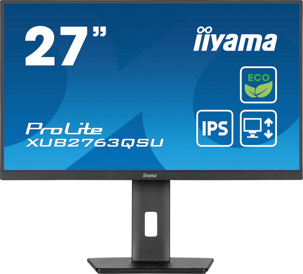 iiyama monitor 68.6cm (27") XUB2763QSU-B1 16:9 HDMI+DP+USB IPS Lift
