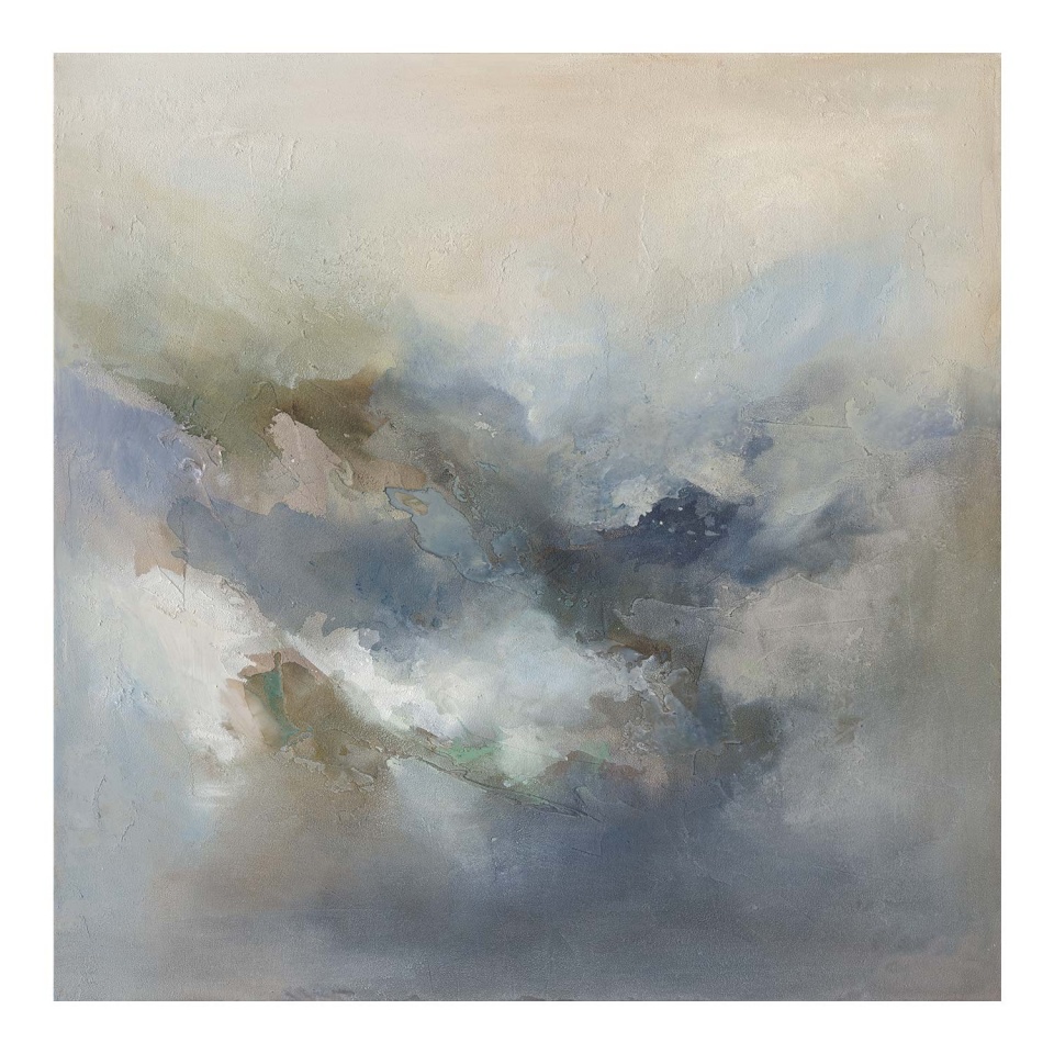 H4Y maal raamiga, 100x100cm, abstraktne torm