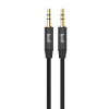 Budi audiokaabel AUX cable mini jack 3.5mm to mini jack 3.5mm Budi, 1m (must)