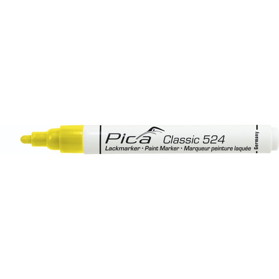 Pica marker Classic Industrial Paint Marker, 2-4mm bullet tip, kollane