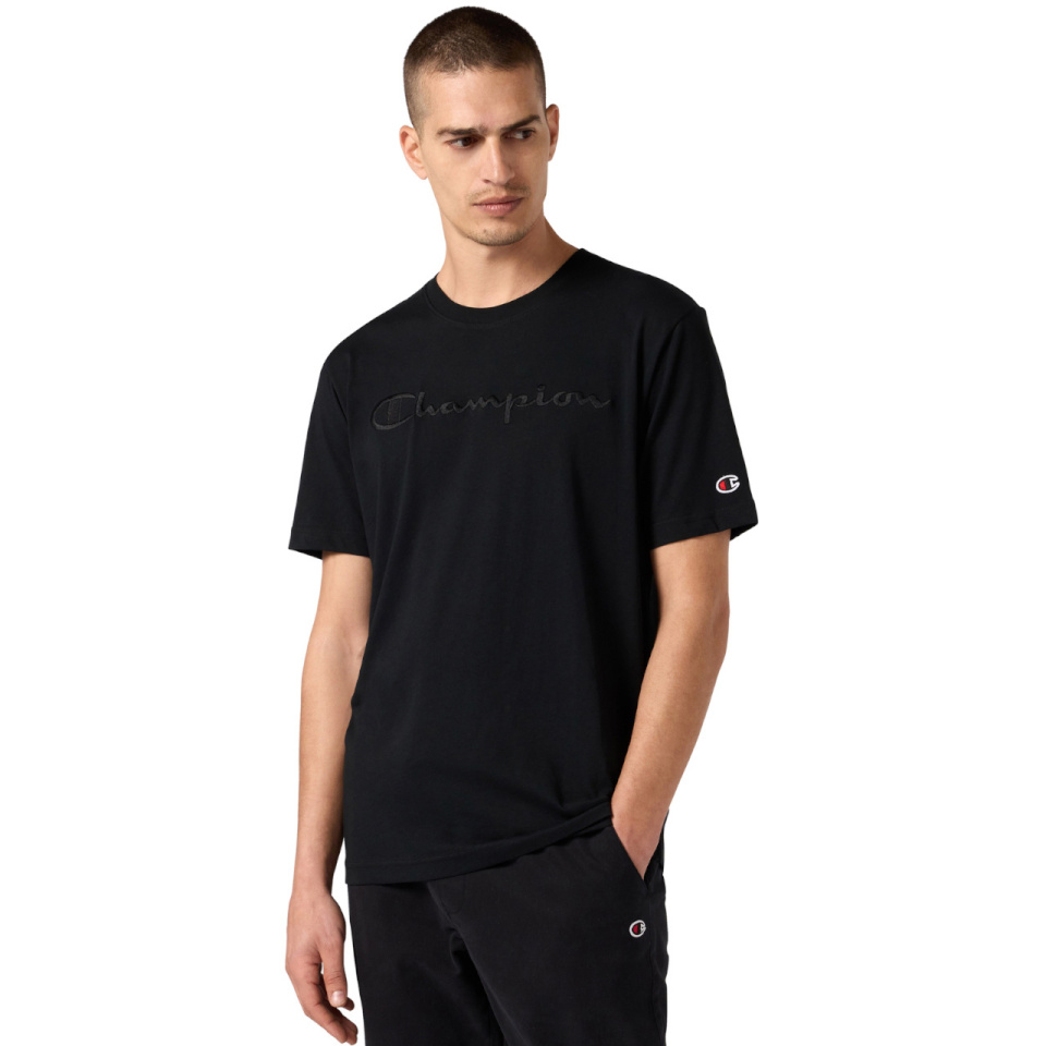 Champion T-särk meestele SS Tee must 220273 KK001 suurus M