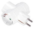 Fuj:tech toitepistiku jaotur 3-Way Power Plug Splitter, valge