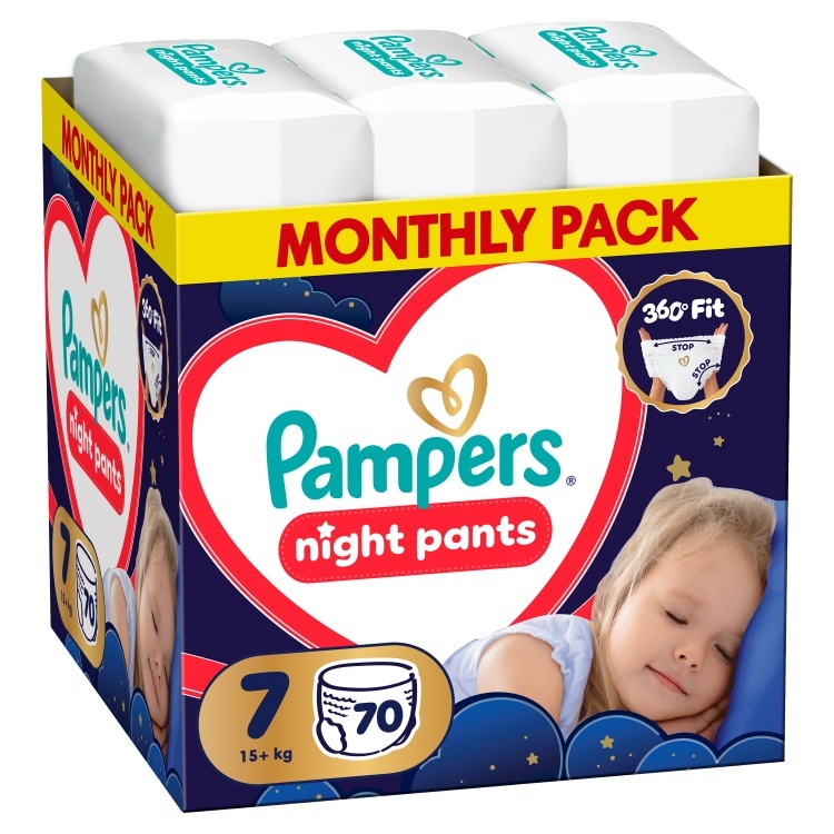 Pampers mähkmed Night Pants Püksmähkmed, suurus 7, 70 tk